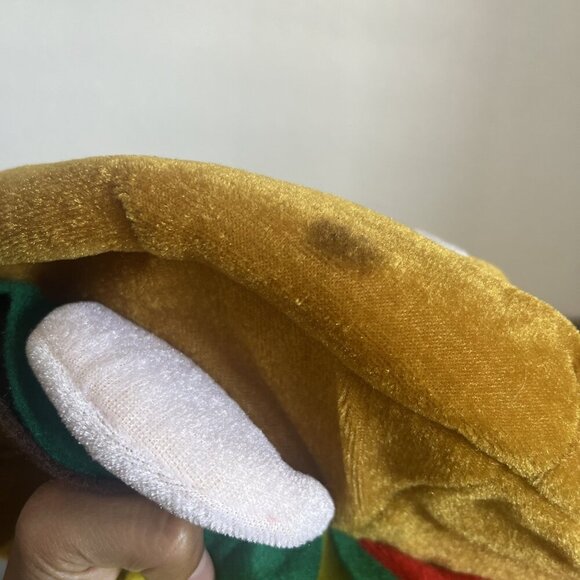 TWO HAMBURGER HAT Cheeseburger Cap Food-Prop-Halloween Party Costume Funny Hat - Picture 2 of 7